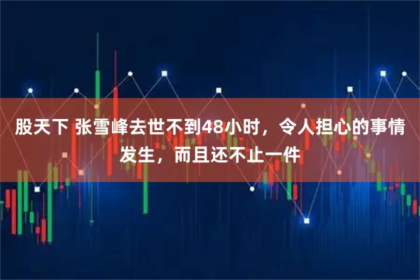 股天下 张雪峰去世不到48小时，令人担心的事情发生，而且还不止一件