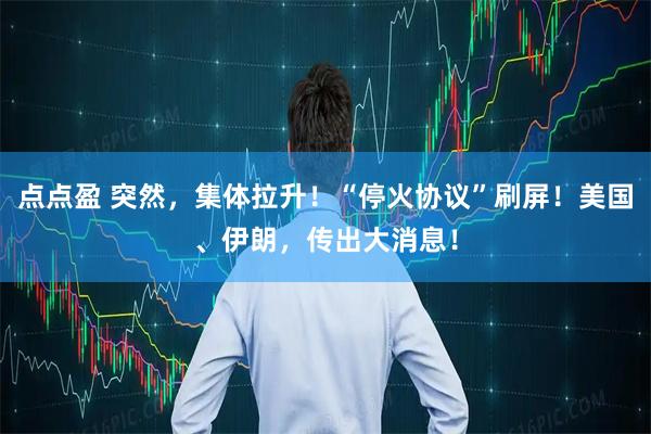 点点盈 突然，集体拉升！“停火协议”刷屏！美国、伊朗，传出大消息！