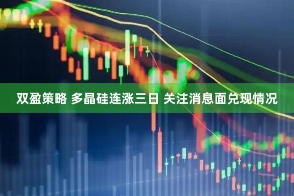 双盈策略 多晶硅连涨三日 关注消息面兑现情况
