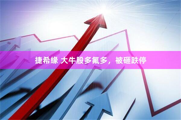 捷希缘 大牛股多氟多，被砸跌停